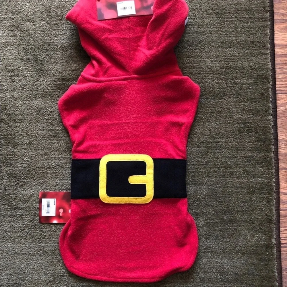 Small/Medium dog pet Santa costume with hood